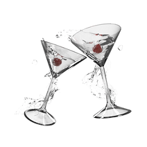 Clinking Martini Glasses
